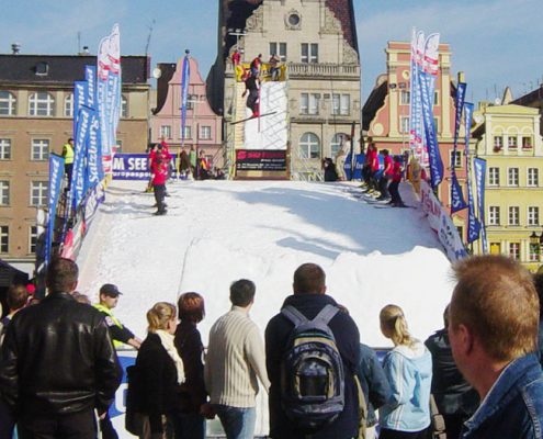 Schneerampen mit echtem Schnee für Sommer und Winter